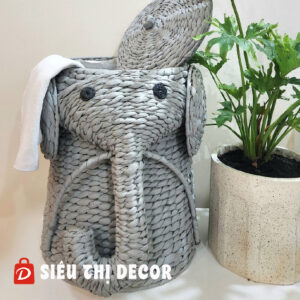 Thùng Đựng Đồ Lục Bình Hình Con Voi | Siêu Thị Decor